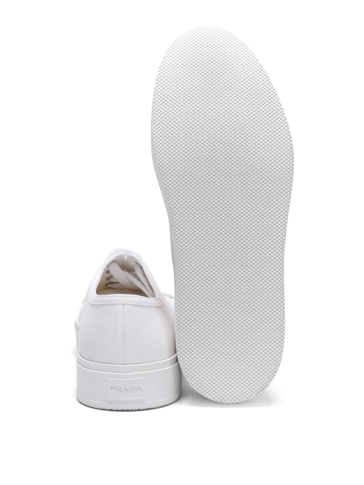 Prada Strap-up Casual Sneakers In White