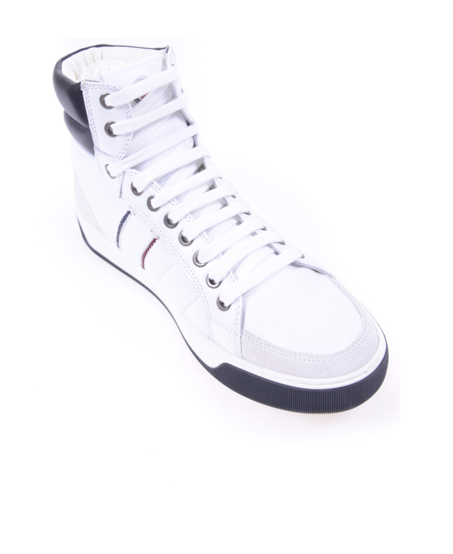 Moncler Tie High-top Sneakers In White