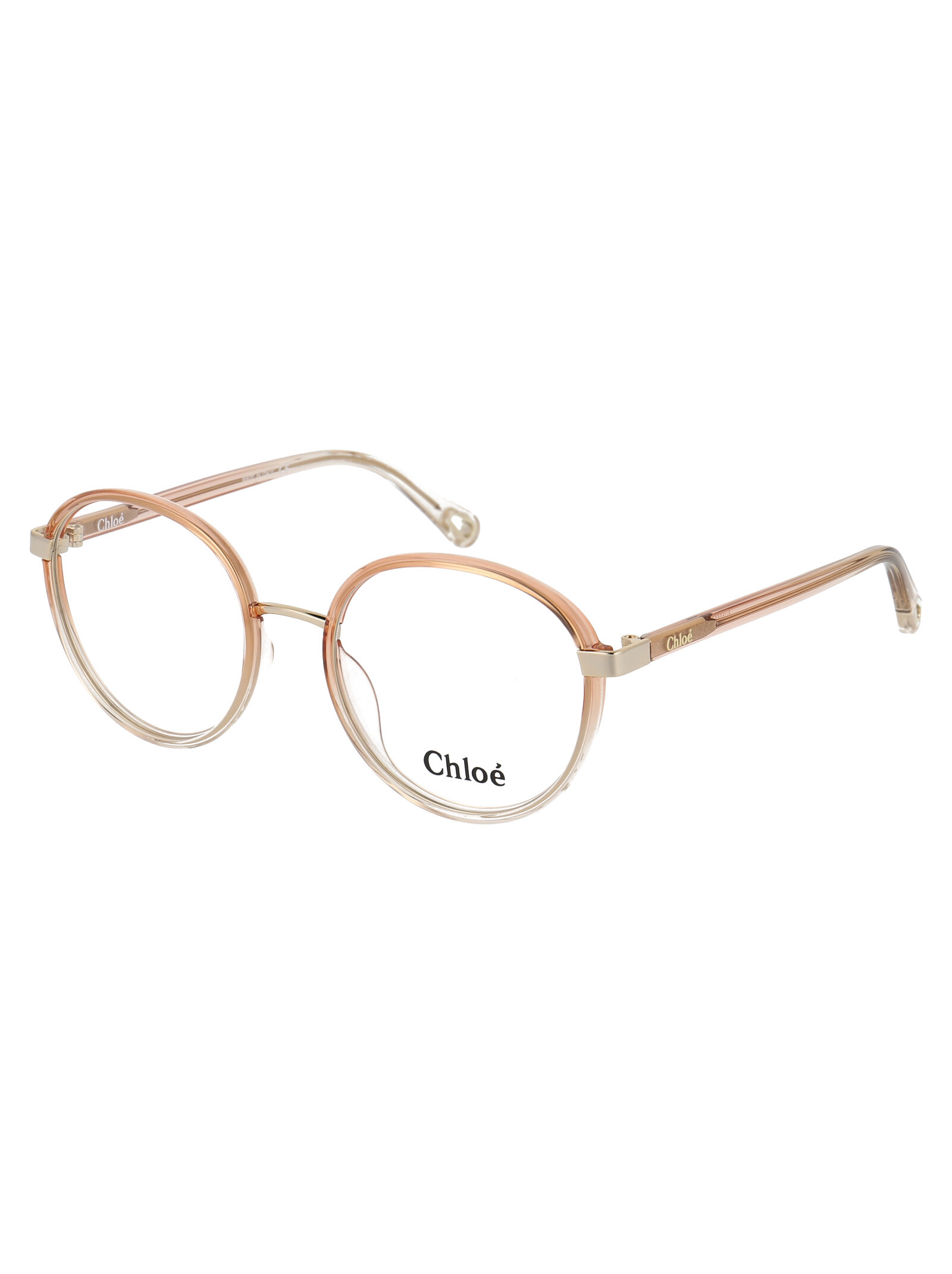 Chloé Eyewear Round Frame Glasses In White