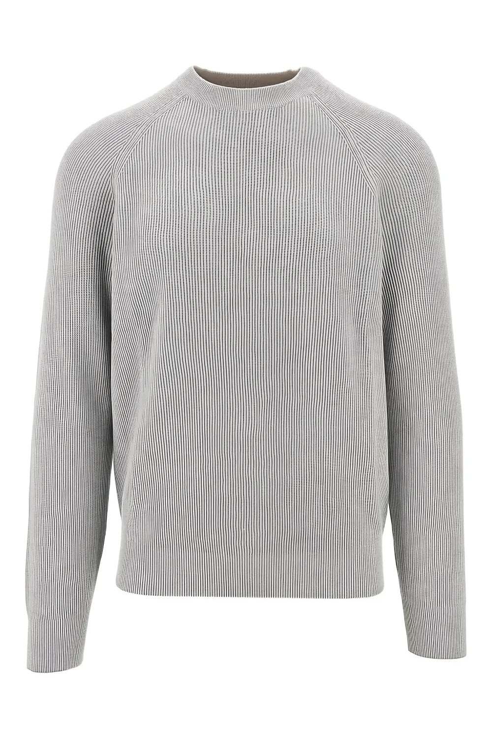 Brunello Cucinelli Long-sleeved Sweater In Gray