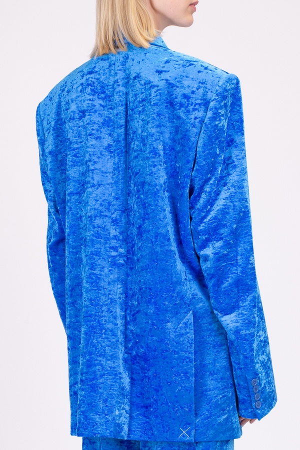 Vetements Single-breasted Suit Jacket In Blue