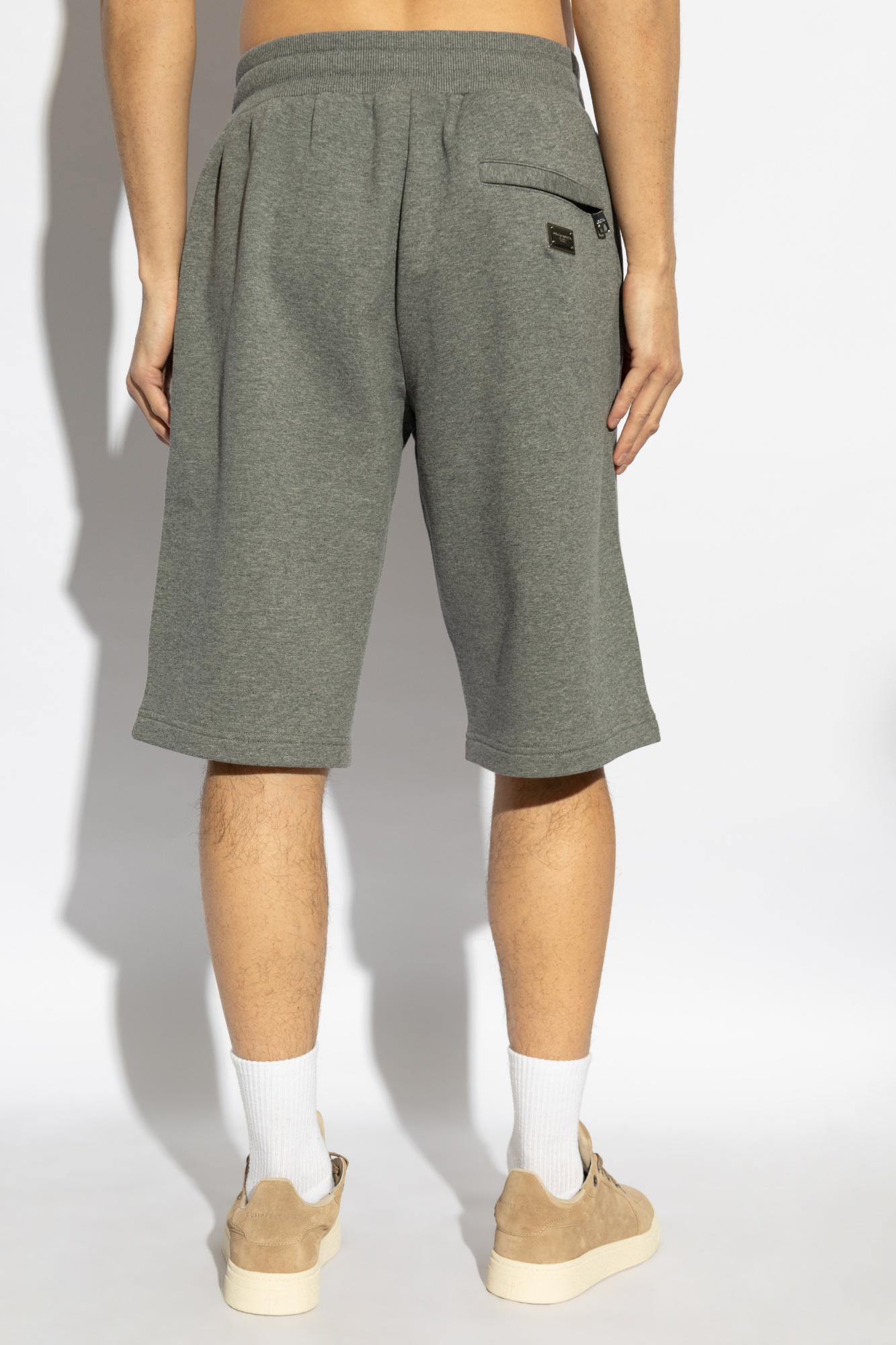 Dolce & Gabbana Drawstring Shorts In Gray
