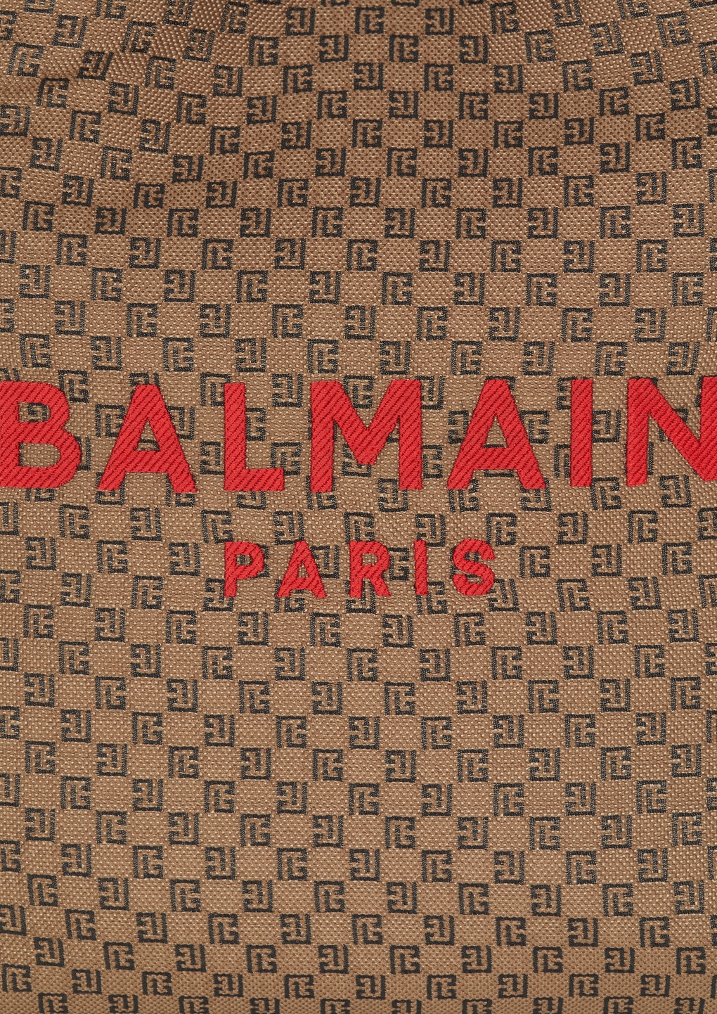 Balmain Monogram-print Logo Tote Bag In Brown