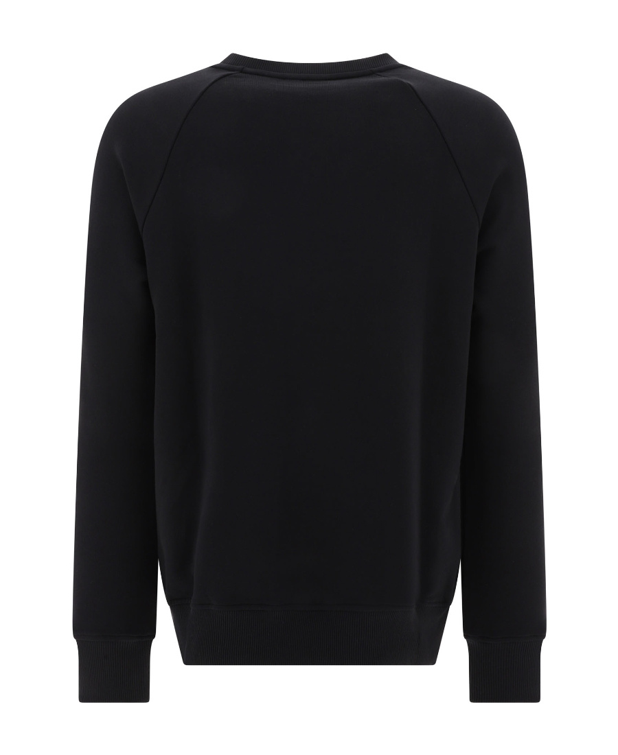 Balmain Logo Printed Cotton Sweatshirt In Black