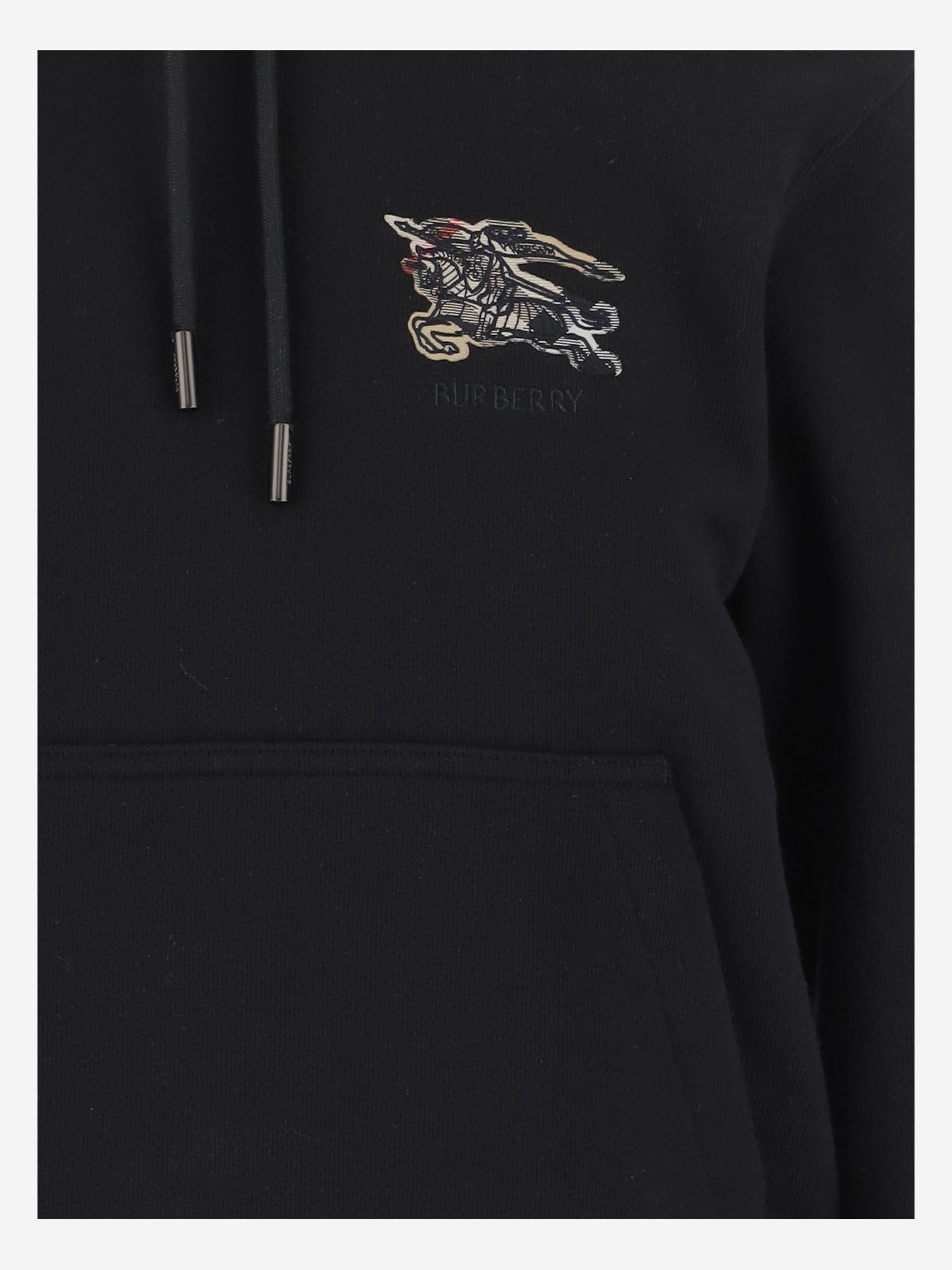 Burberry Drawstring Hooded Sweatshirt In Blue