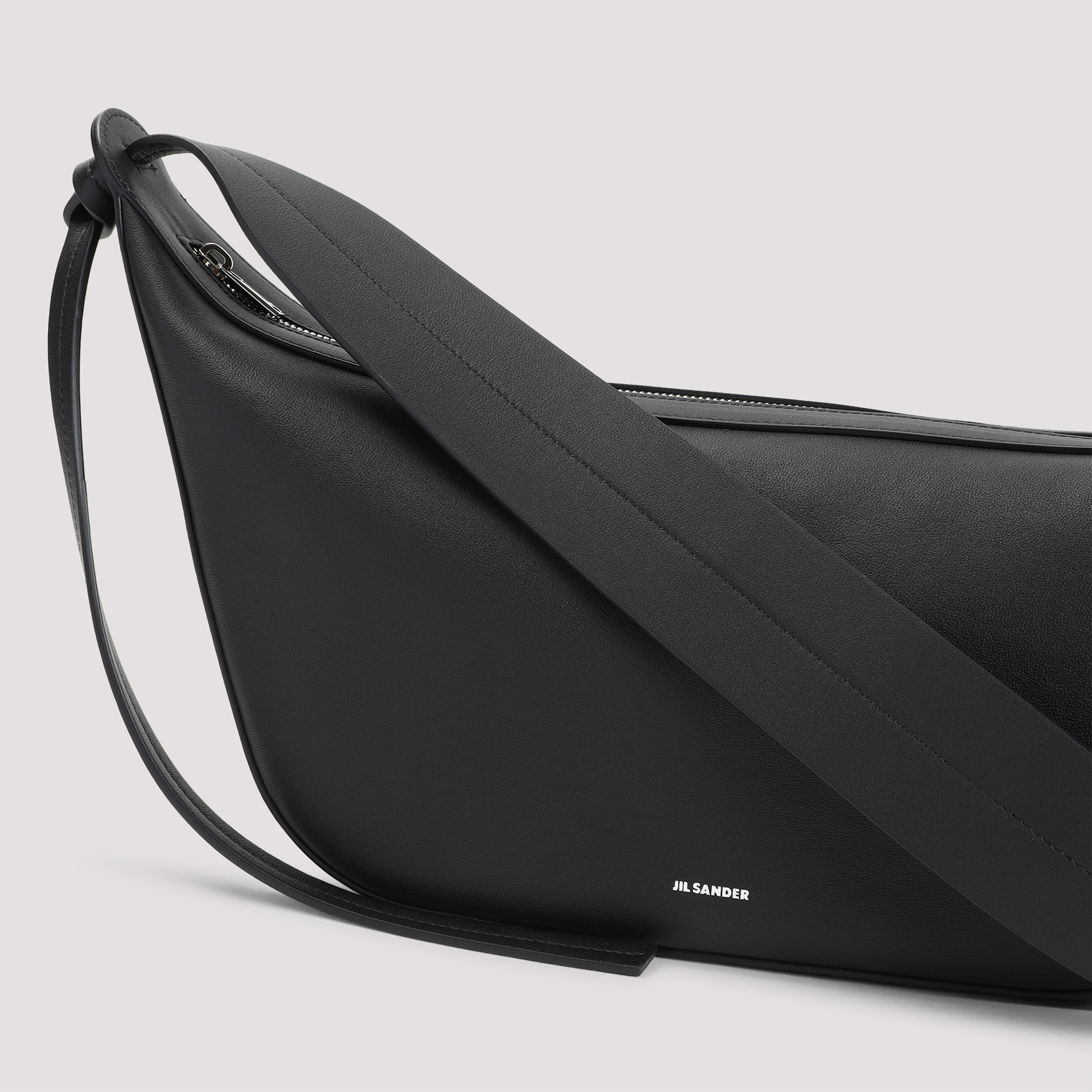 Jil Sander Knotted Cross-body Bag In Black