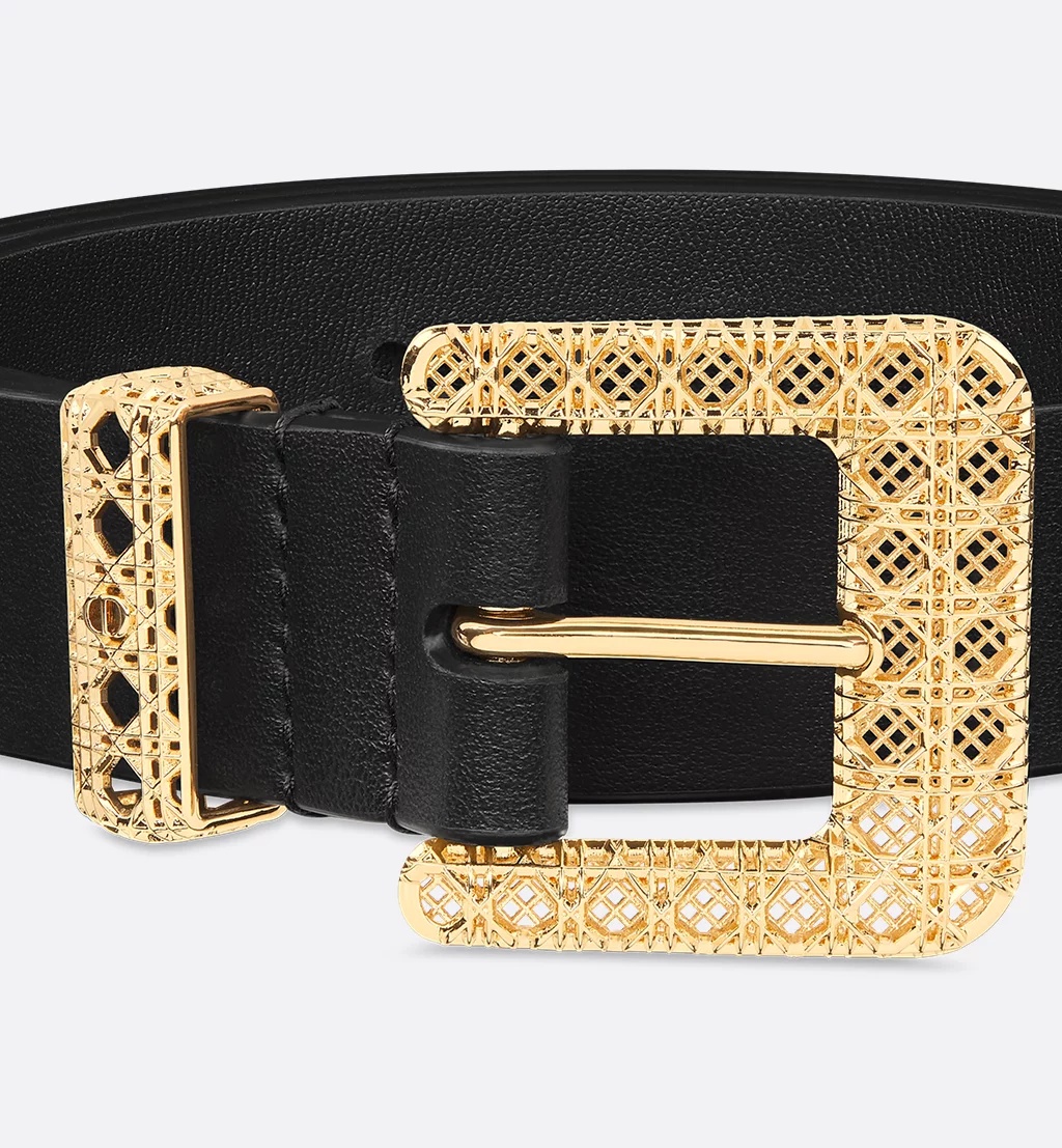 Dior Cannage Belt In Black
