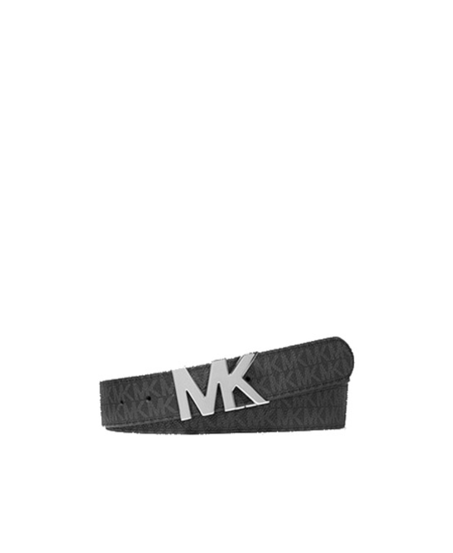 Michael Michael Kors Reversible Logo Buckle Belt In Black