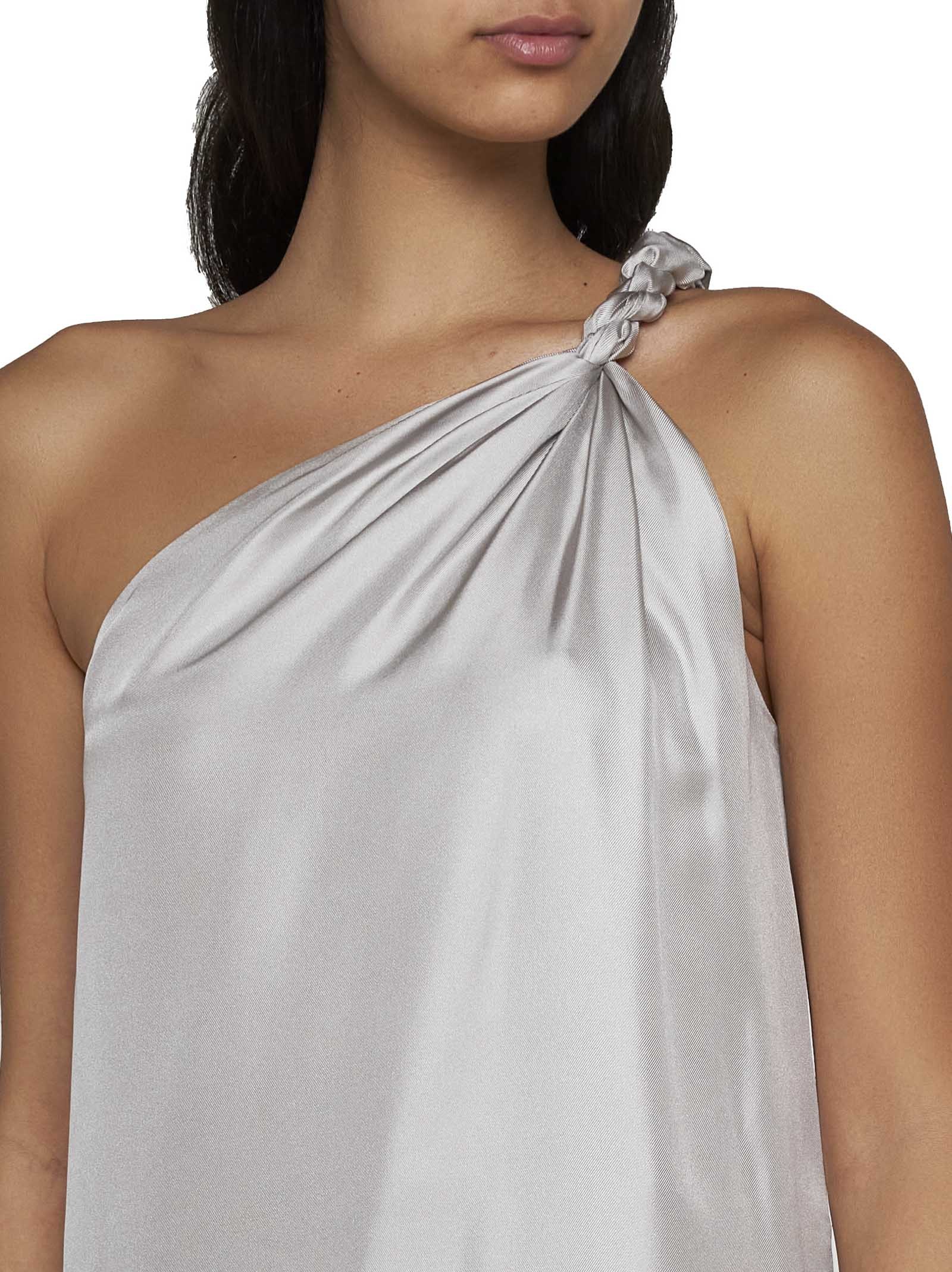 Shop Loulou Studio Adela Silk Maxi Dress In Gray