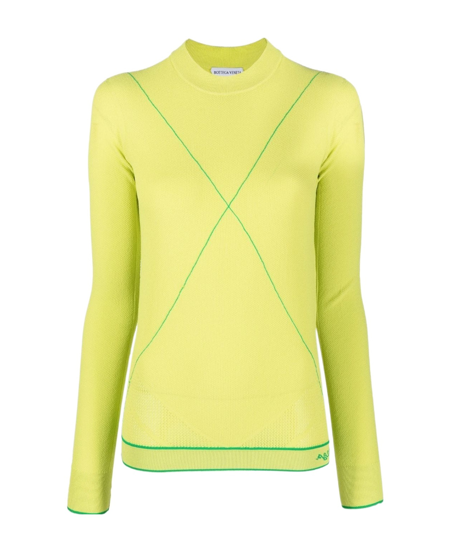 BOTTEGA VENETA EMBROIDERED-LOGO CREW NECK JUMPER