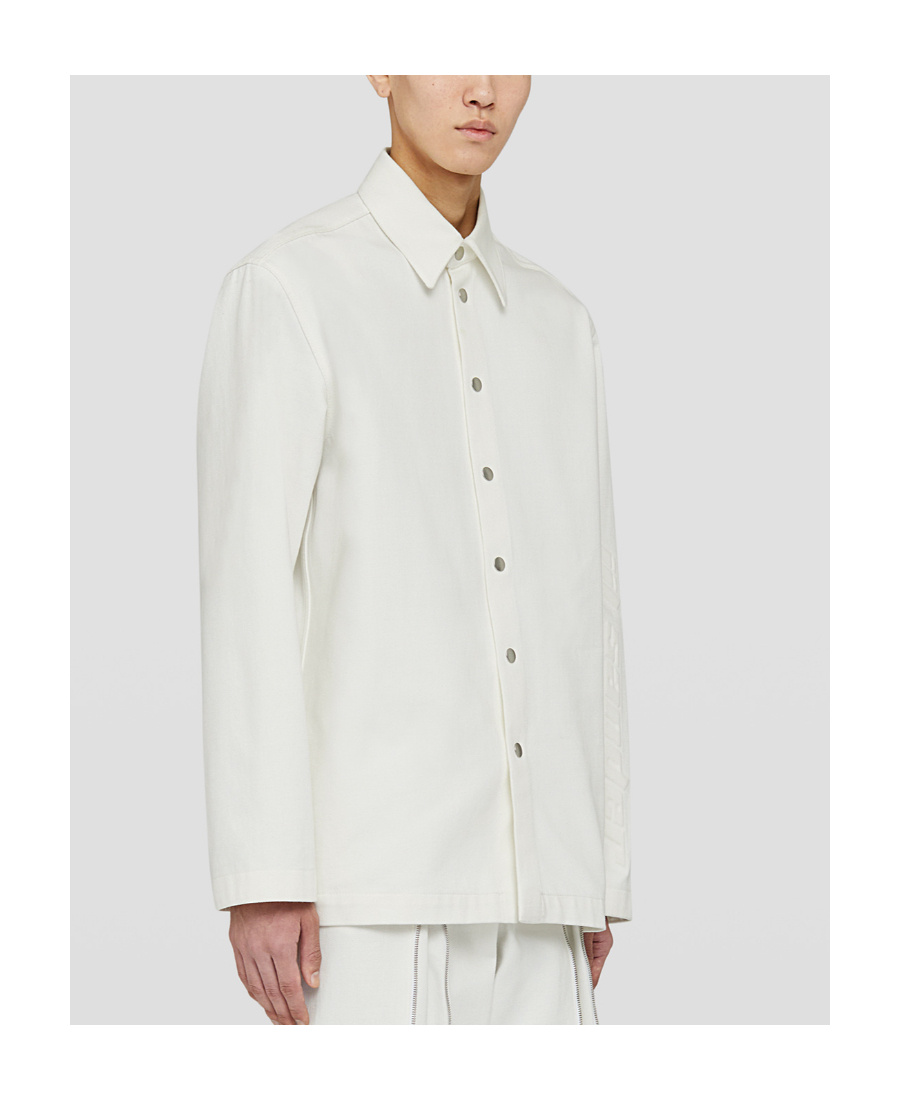 Jil Sander Organic Cotton Denim Shirt In White