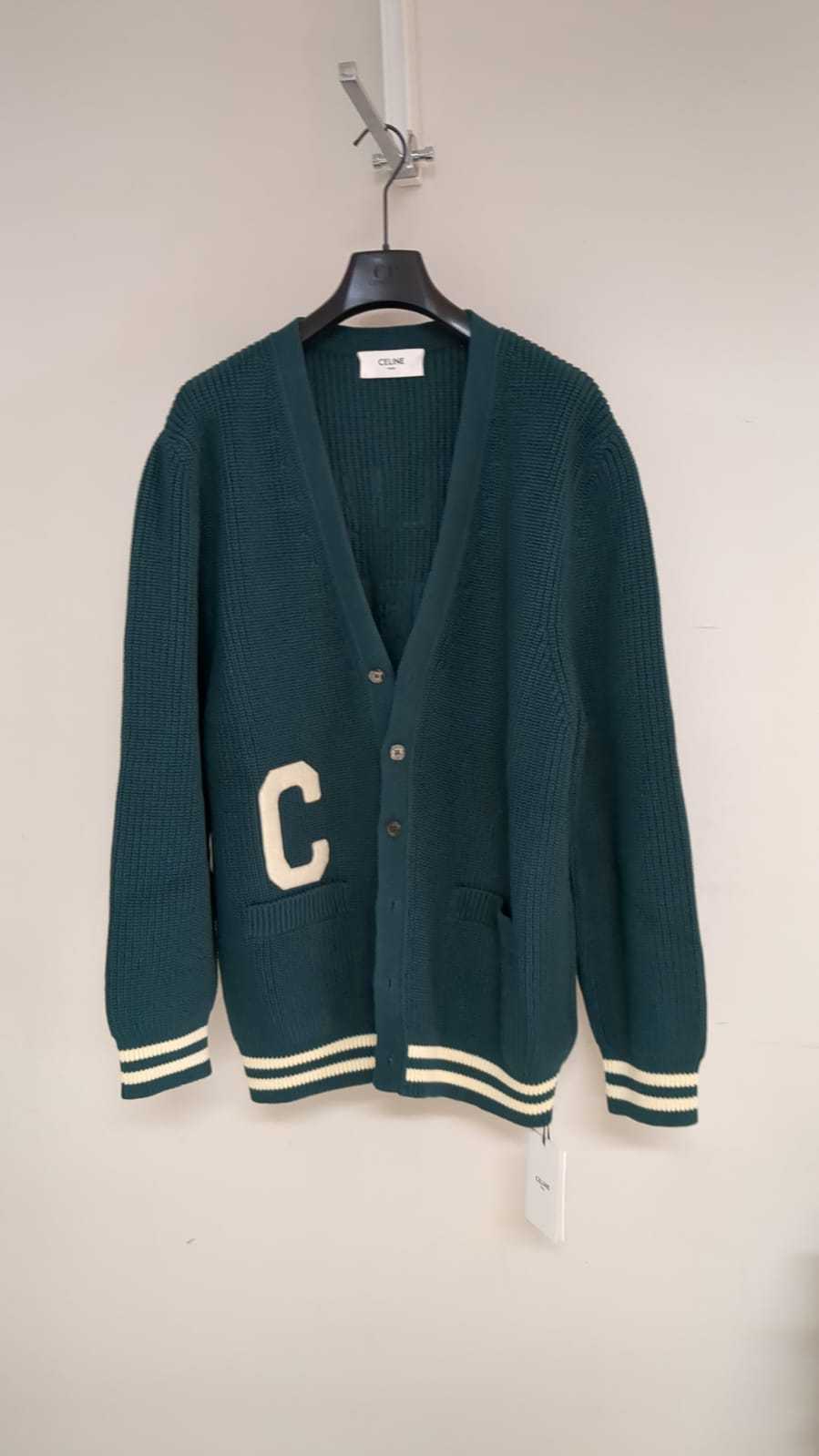 Celine Long-sleeved Sweater In Green