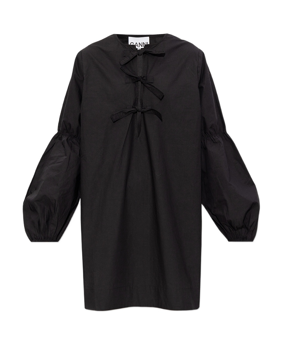 Ganni Sparkle Mini Dress In Black