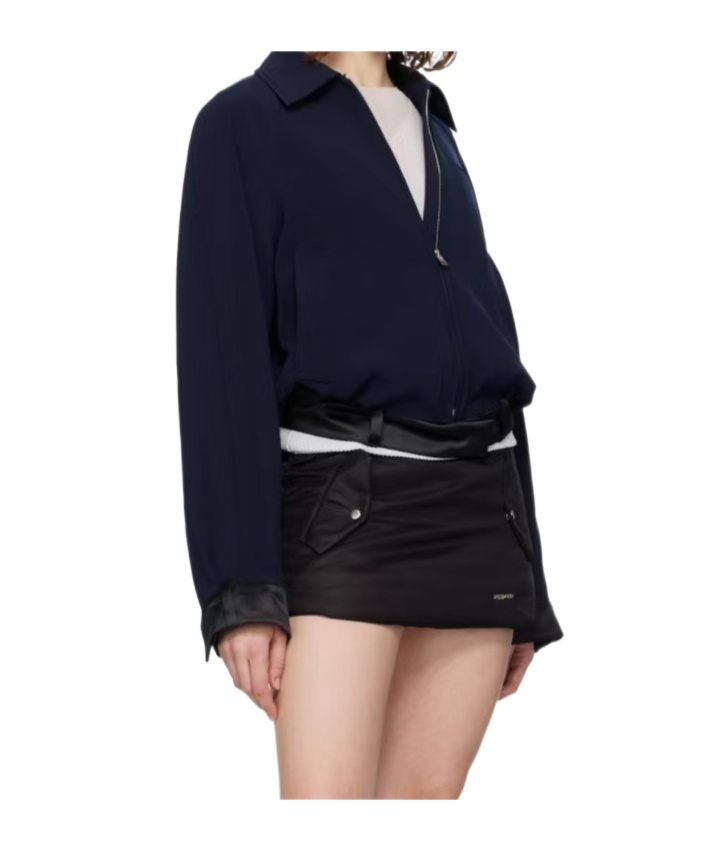 We11 Done Long-sleeved Casual Jacket In Blue