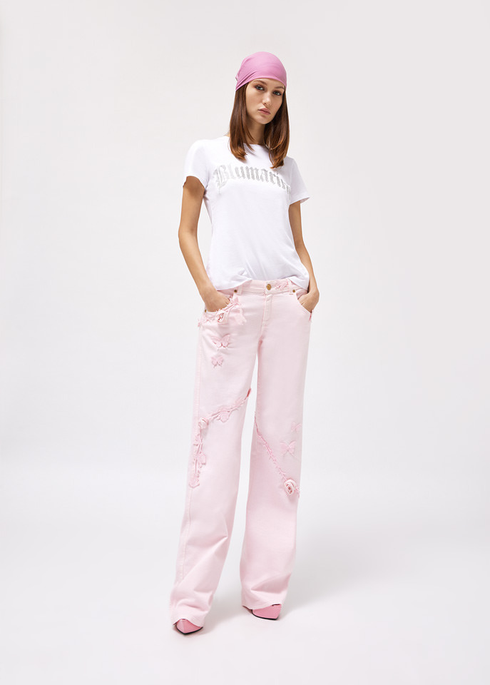 Blumarine Logo T-shirt In White