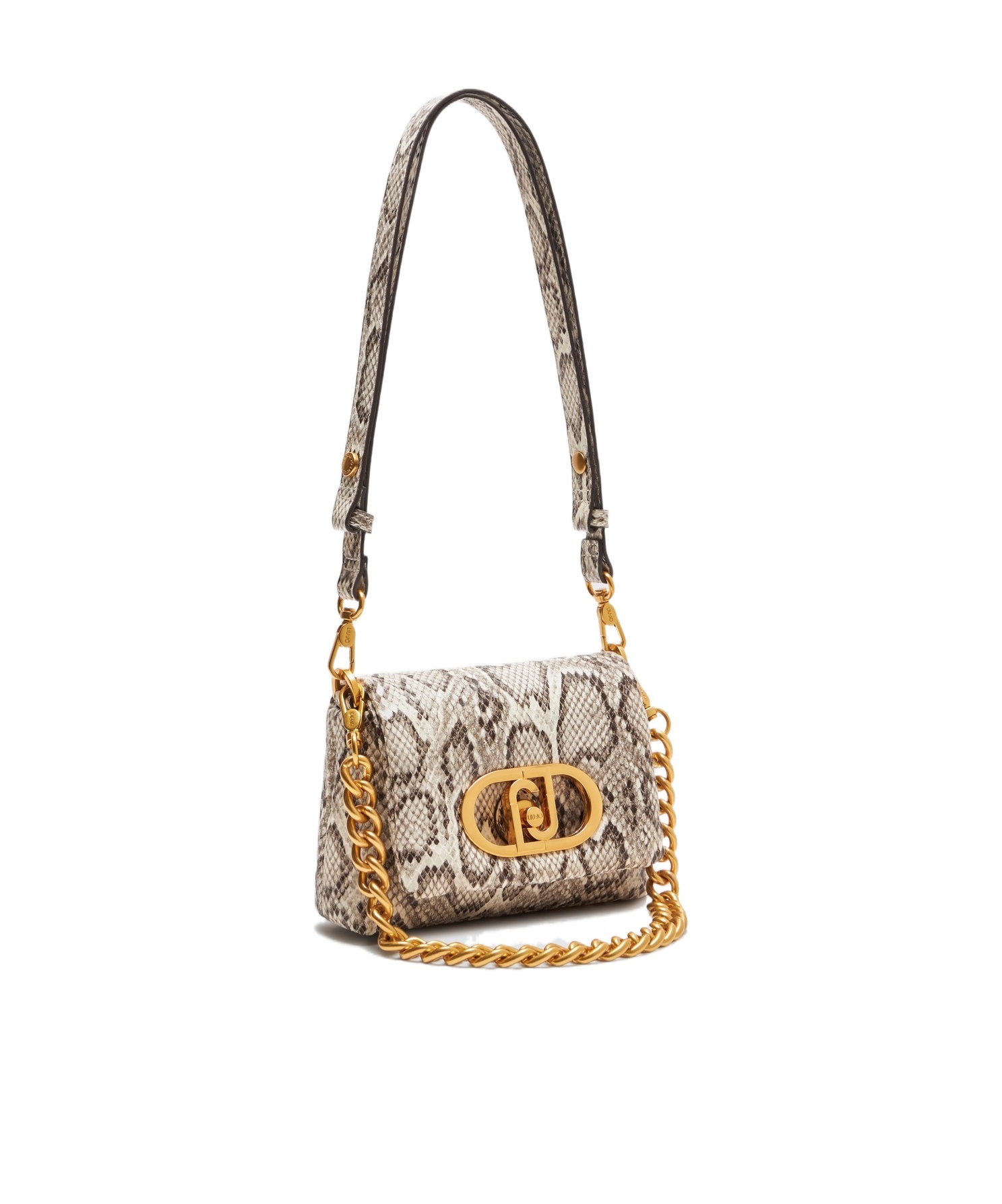Liu •jo Small Flip Shoulder Bag In Nude