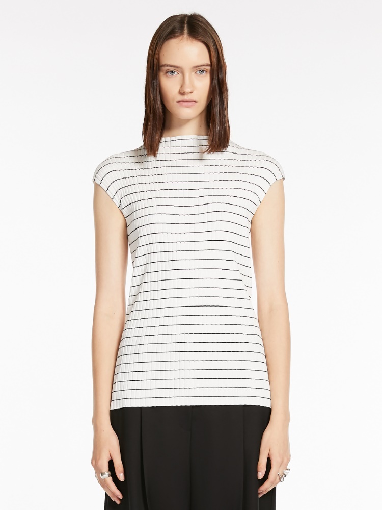 Sportmax Striped Pattern Sweater In White