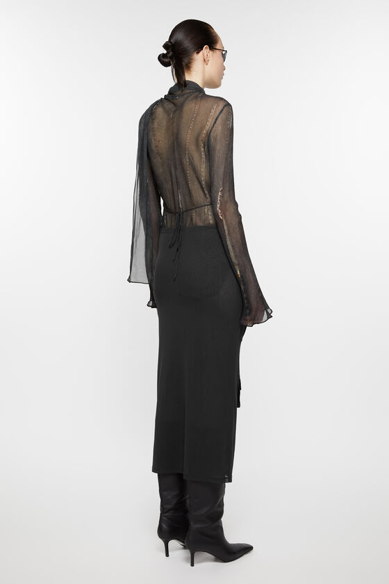 Acne Studios Work Mesh Skirt In Black