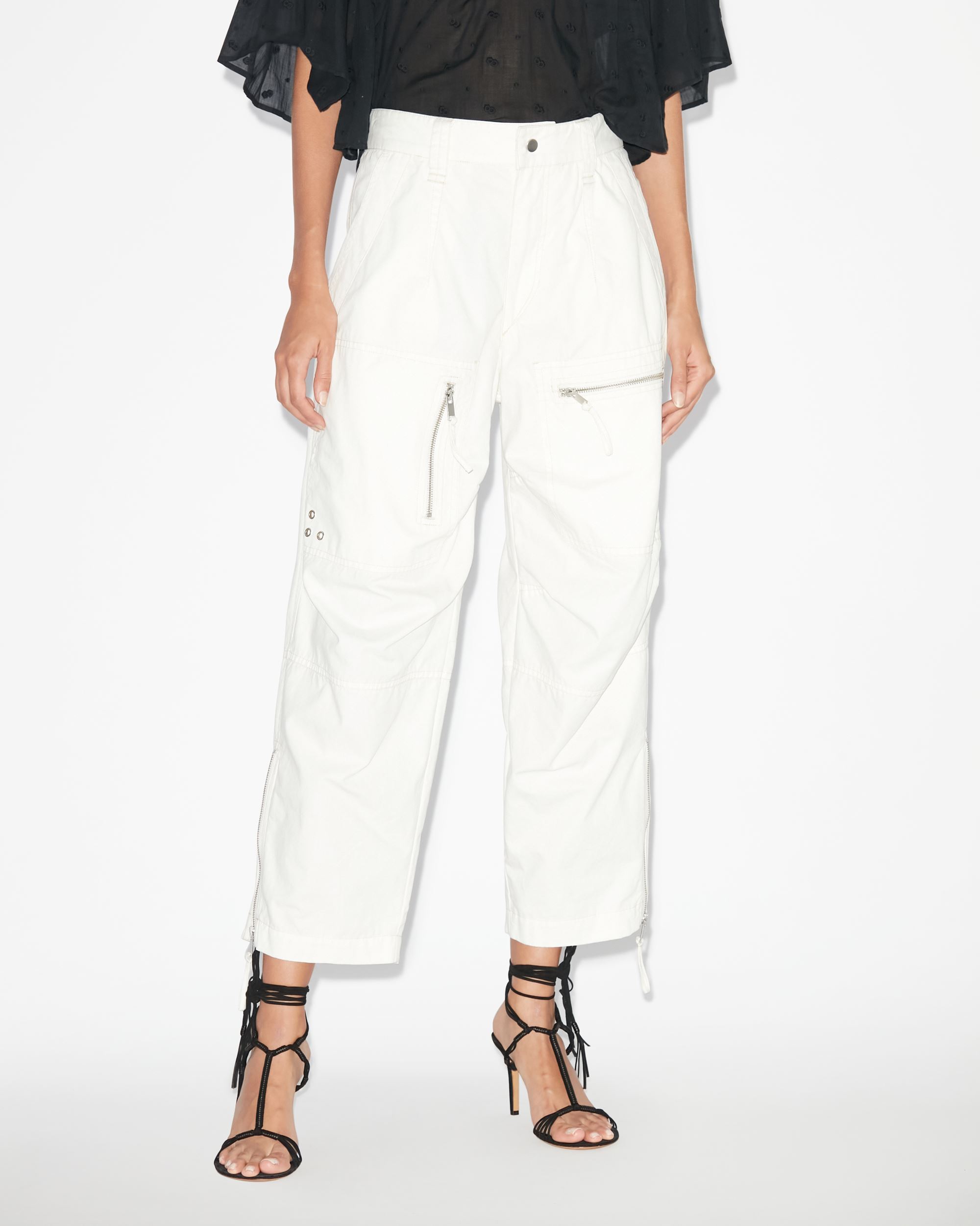 ISABEL MARANT ÉTOILE KELVIN CONTRAST-STITCHING TROUSERS 