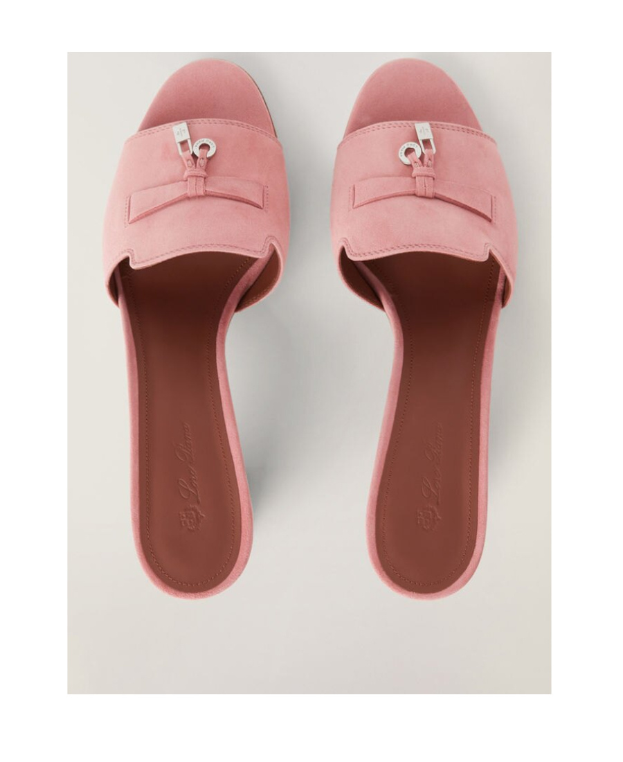 Shop Loro Piana Suede Open-toed High-heeled Sandals In Pink