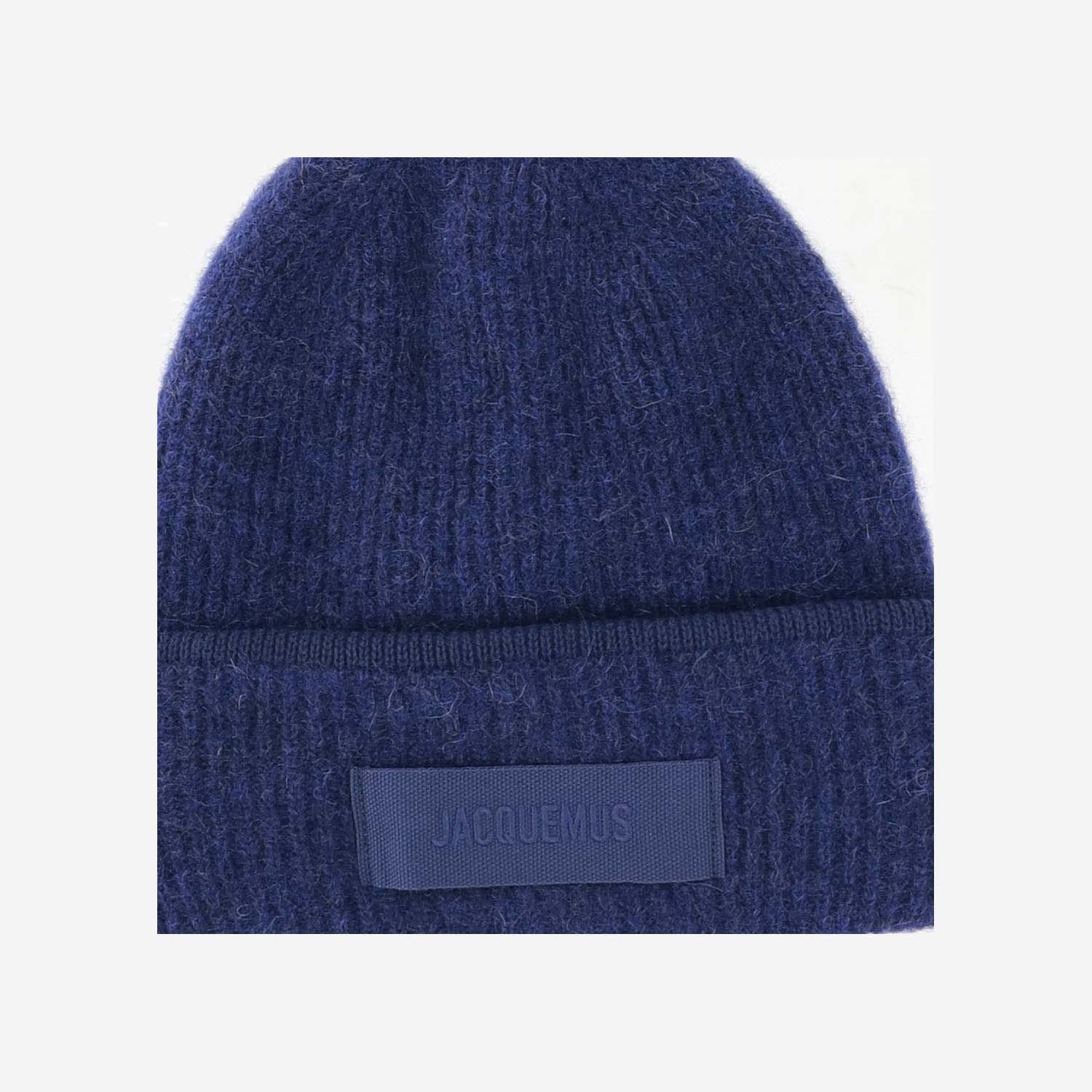 Jacquemus Le Bonnet Coarse Grain Wool Hat In Blue