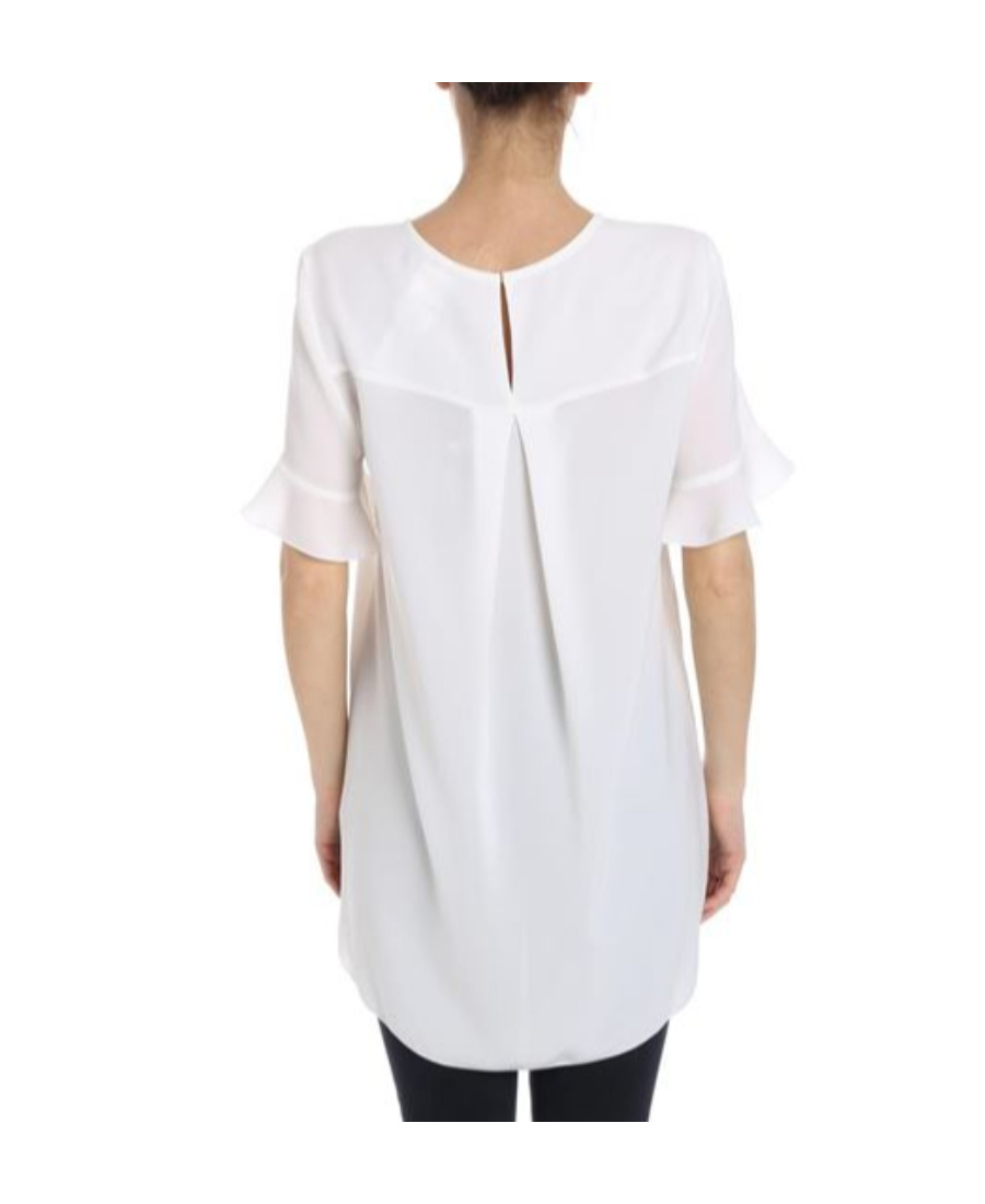 Max Mara Logo Blouse In White
