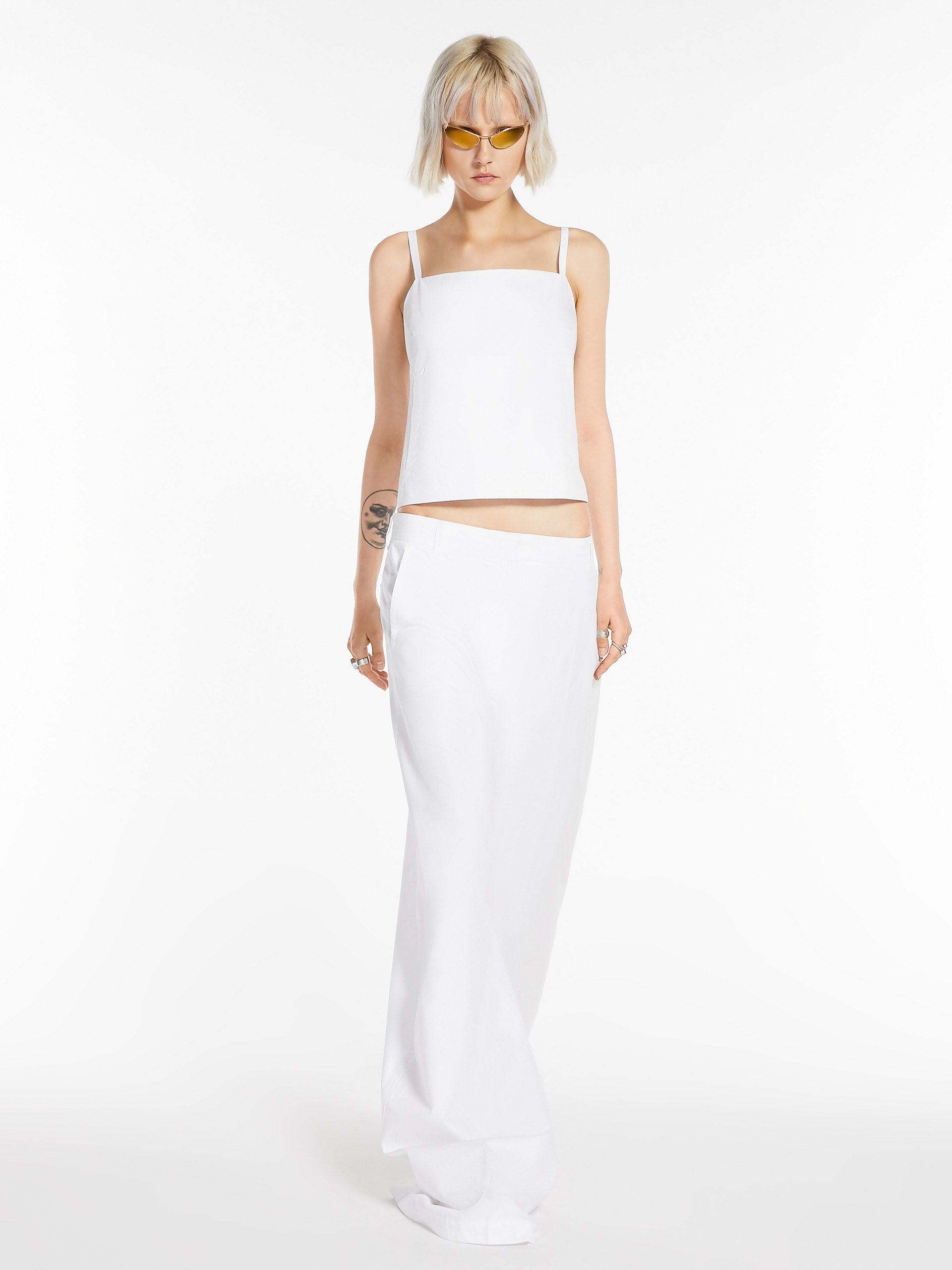Sportmax White Carmine Tank Top In White