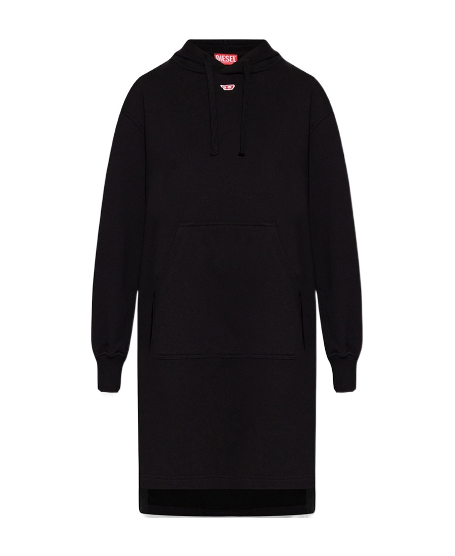 Shop Diesel D-ilse-d Hoodie Dress In Black
