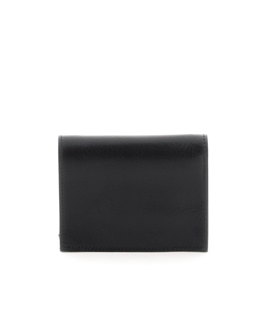 Il Bisonte Flap Slit-pocket Small Wallet In Black
