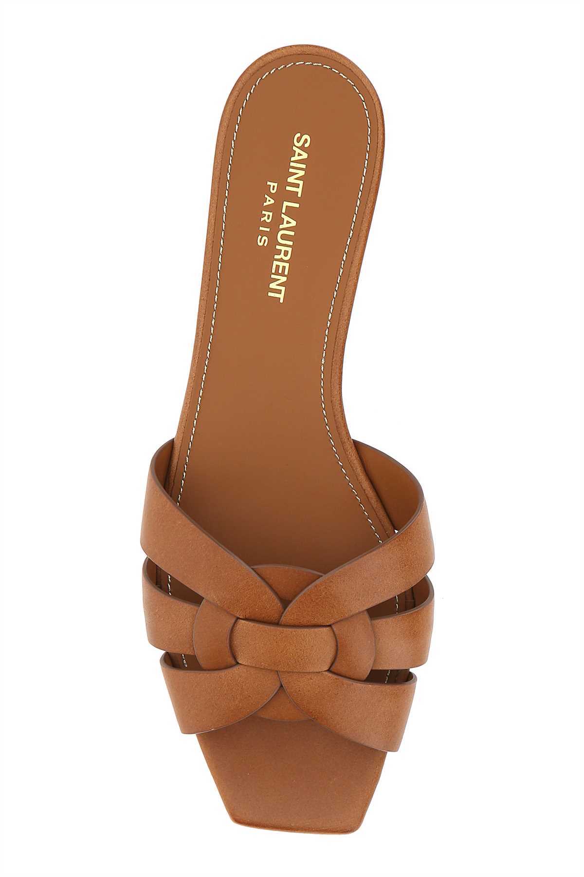 SAINT LAURENT TRIBUTE FLAT SANDALS