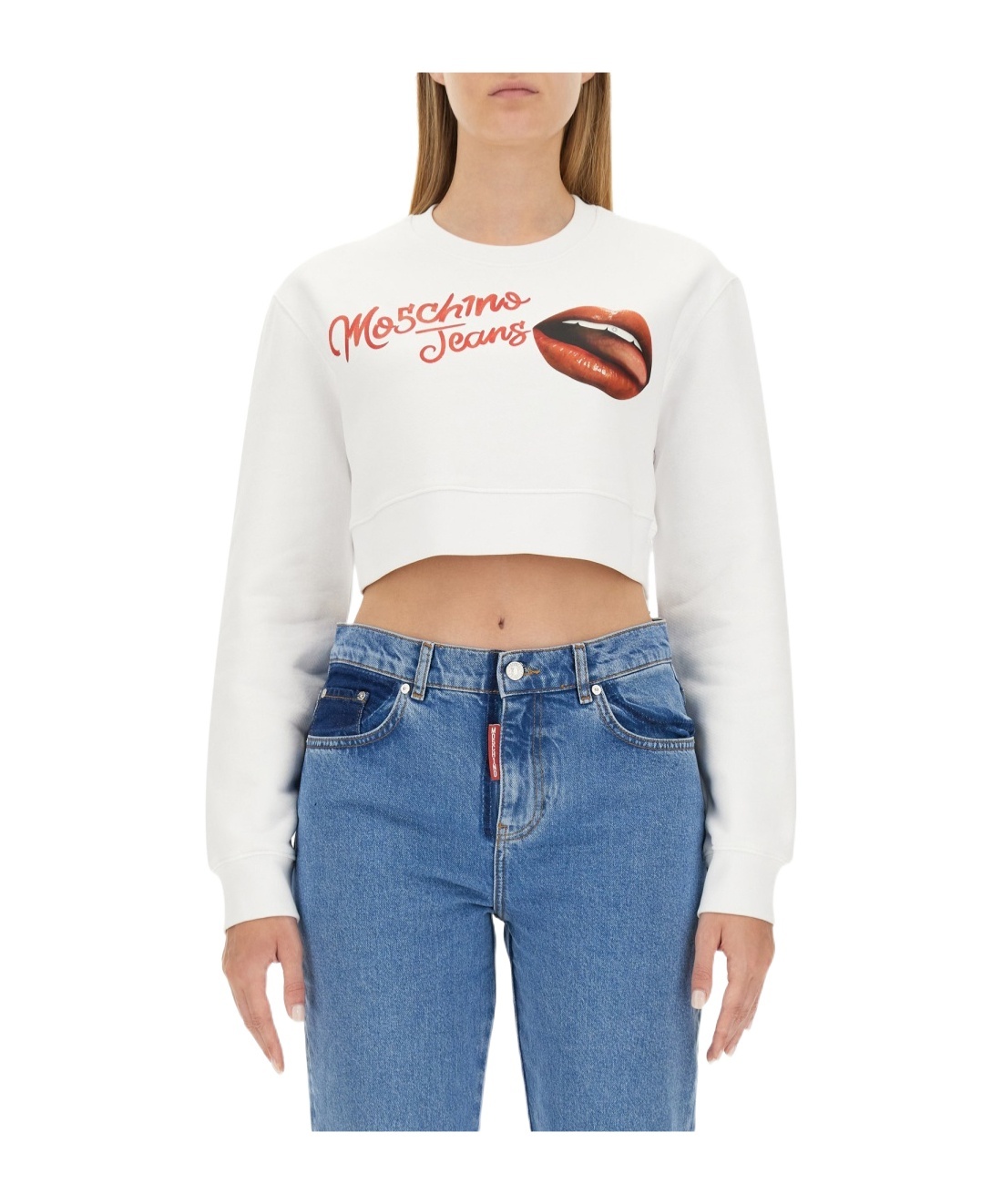 Moschino Sweatshirt With Logo In White