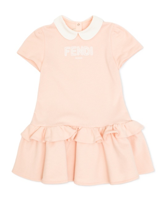 Fendi Ruffle Dress In Pink