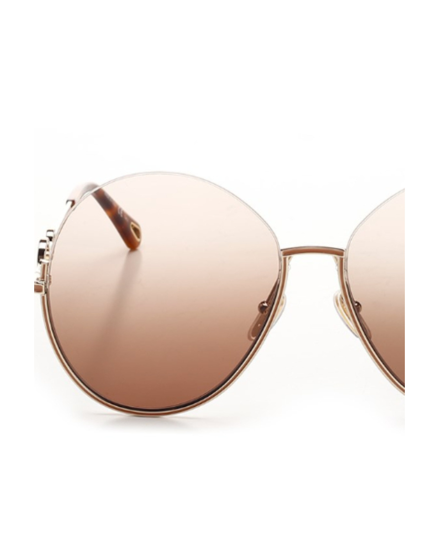 Chloé Sofya Round Frame Sunglasses In Nude