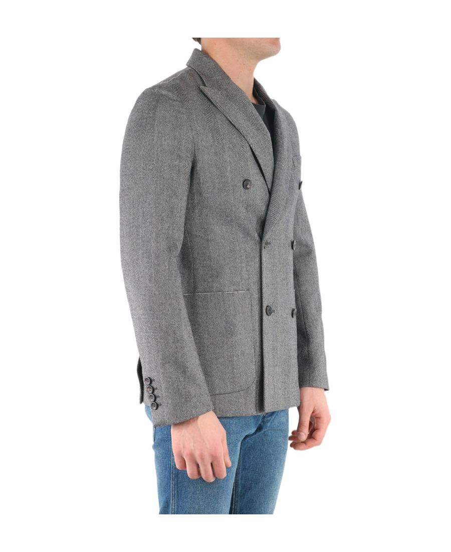 Tonello Grey Wool Jacket In Gray