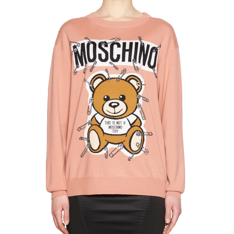Moschino Logo Sweater In Pink