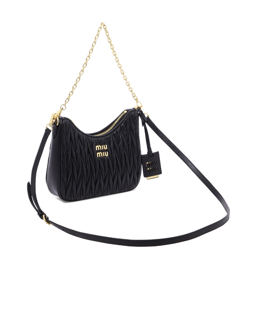 Miu Miu Leather Handbag In Black
