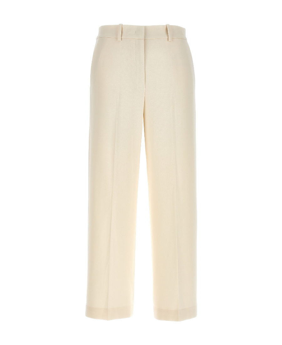 Theory White Relax Pants In Nude