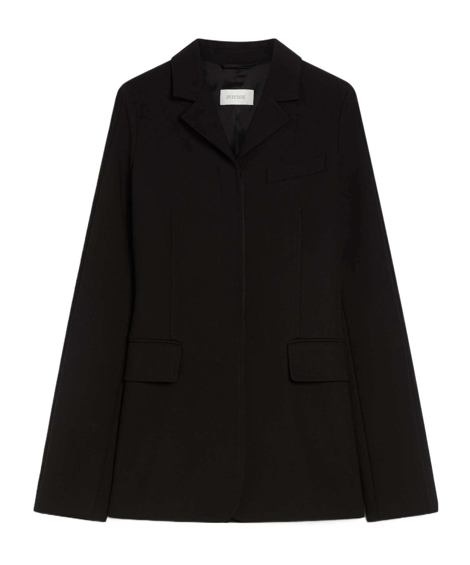 Sportmax Long-sleeved Suit Coat In Black