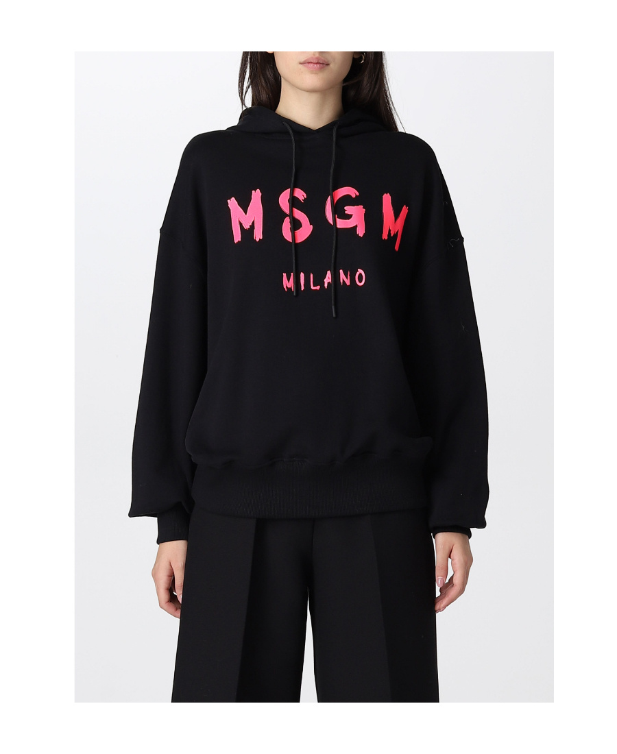 Msgm Logo-print Sweatshirt In Black