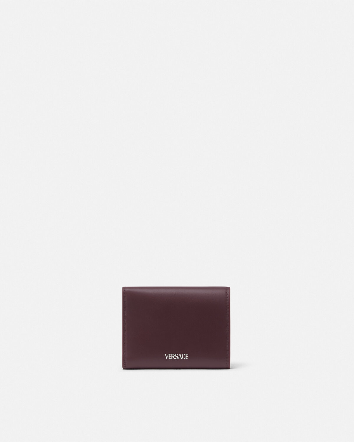 Versace Medusa-head Leather Wallet In Red