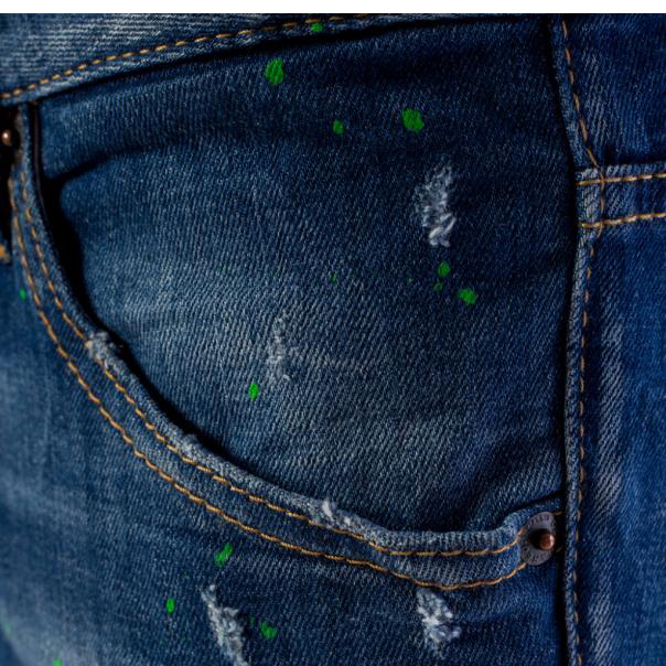 Dsquared2 Ripped Skinny Crop Jeans In Blue
