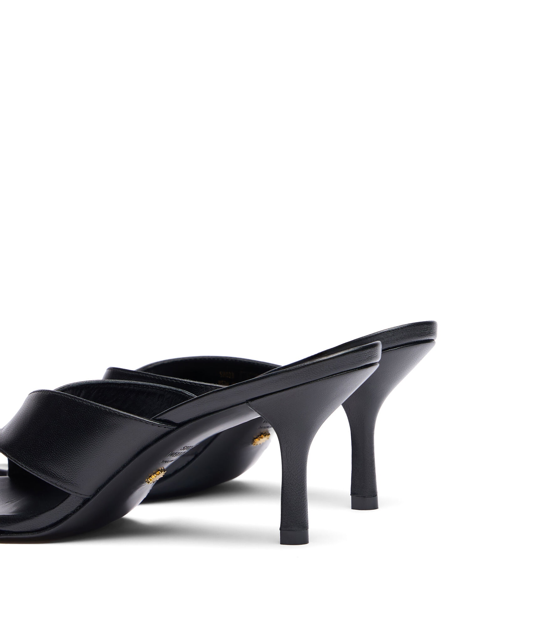 Stuart Weitzman Carmen Cross-belt High-heeled Sandals In Black