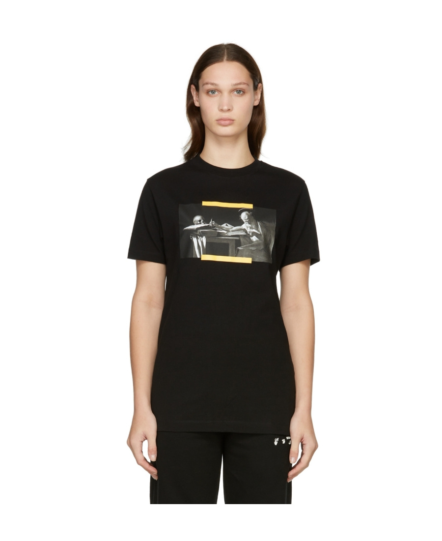 Off-white Caravaggio-print T-shirt In Black
