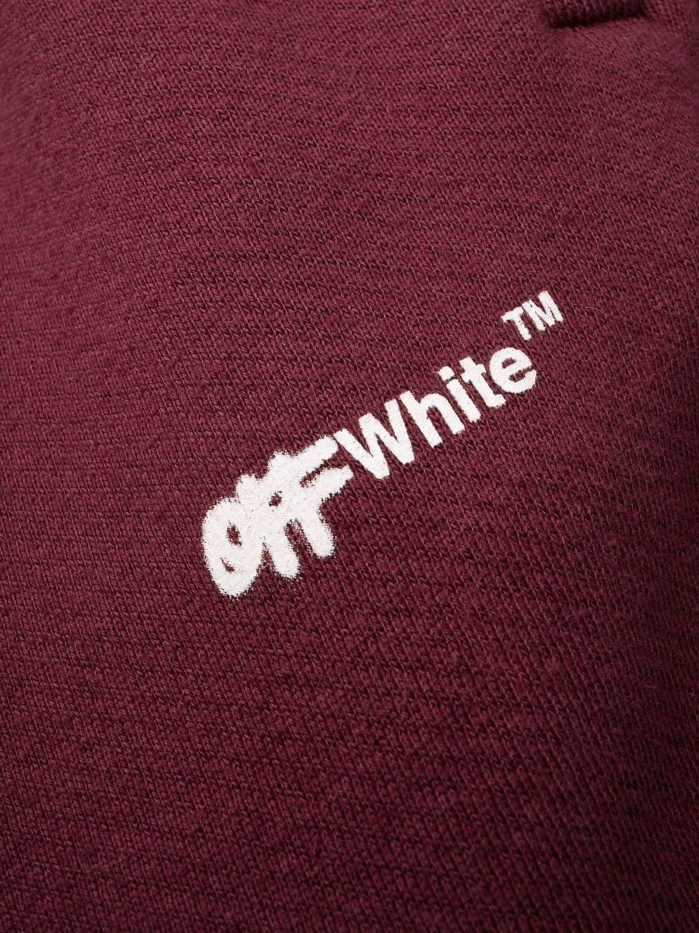 Off-white Logo-detail Sweatpants In Red
