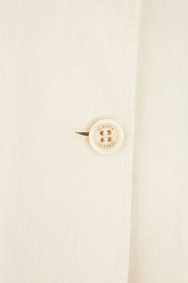 Alberta Ferretti Stretch Viscose Blend Blazer In White