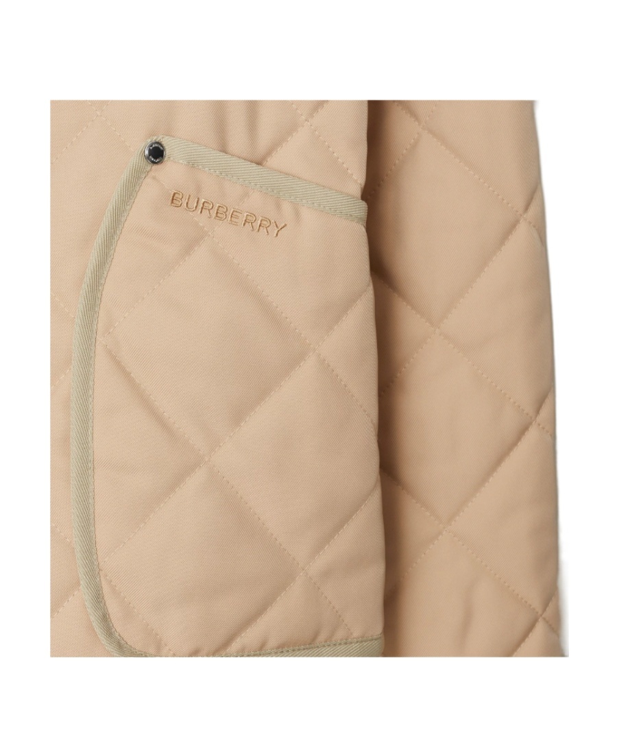 Burberry Lanford Short Quilted Nylon Jacket In Brown