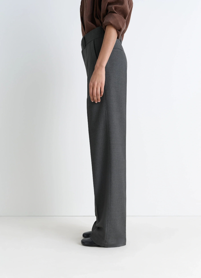 Lemaire Front-creased Tailored Trousers In Gray