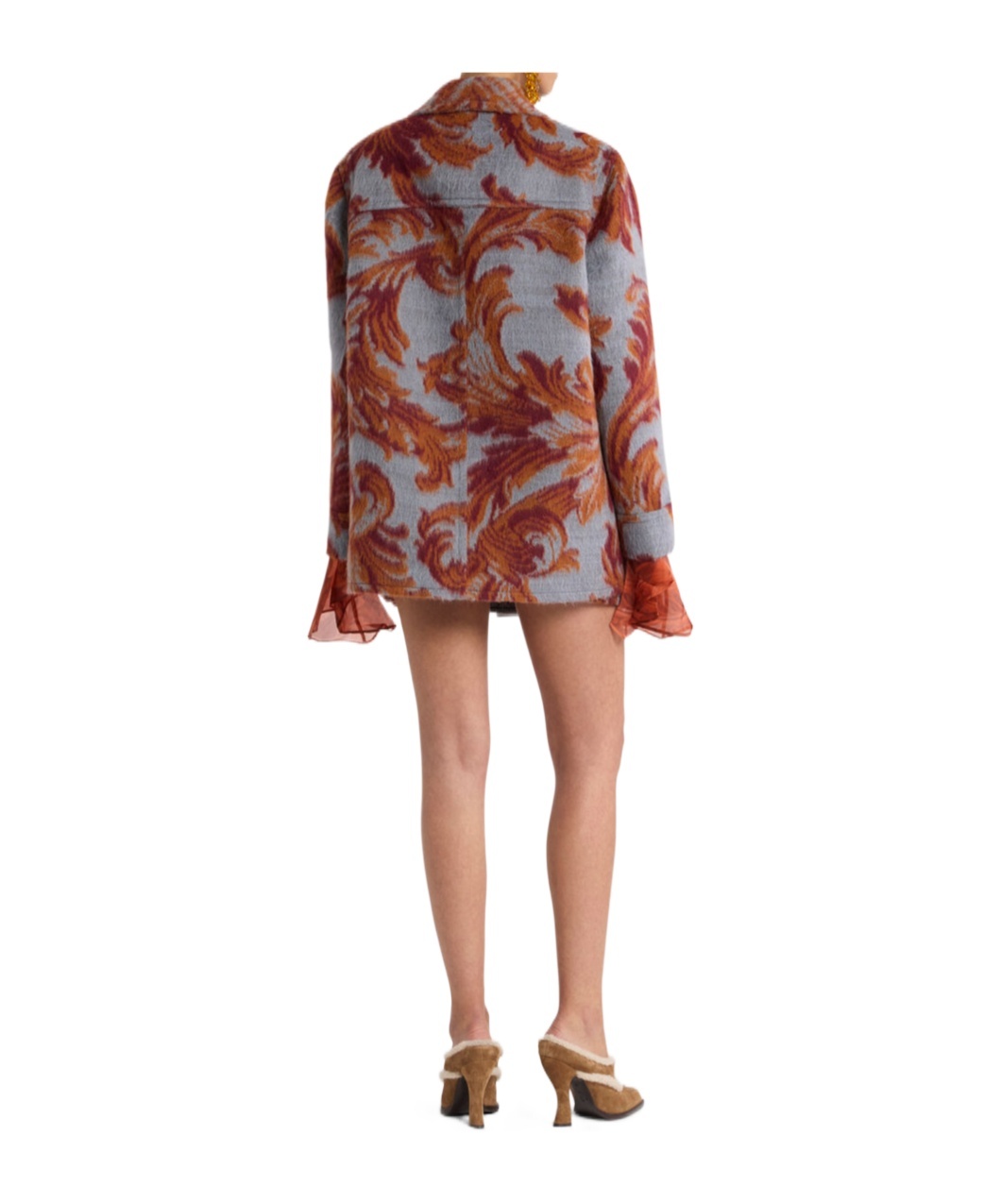Etro Coat With Pasley Motif Coats Multicolor In Multi