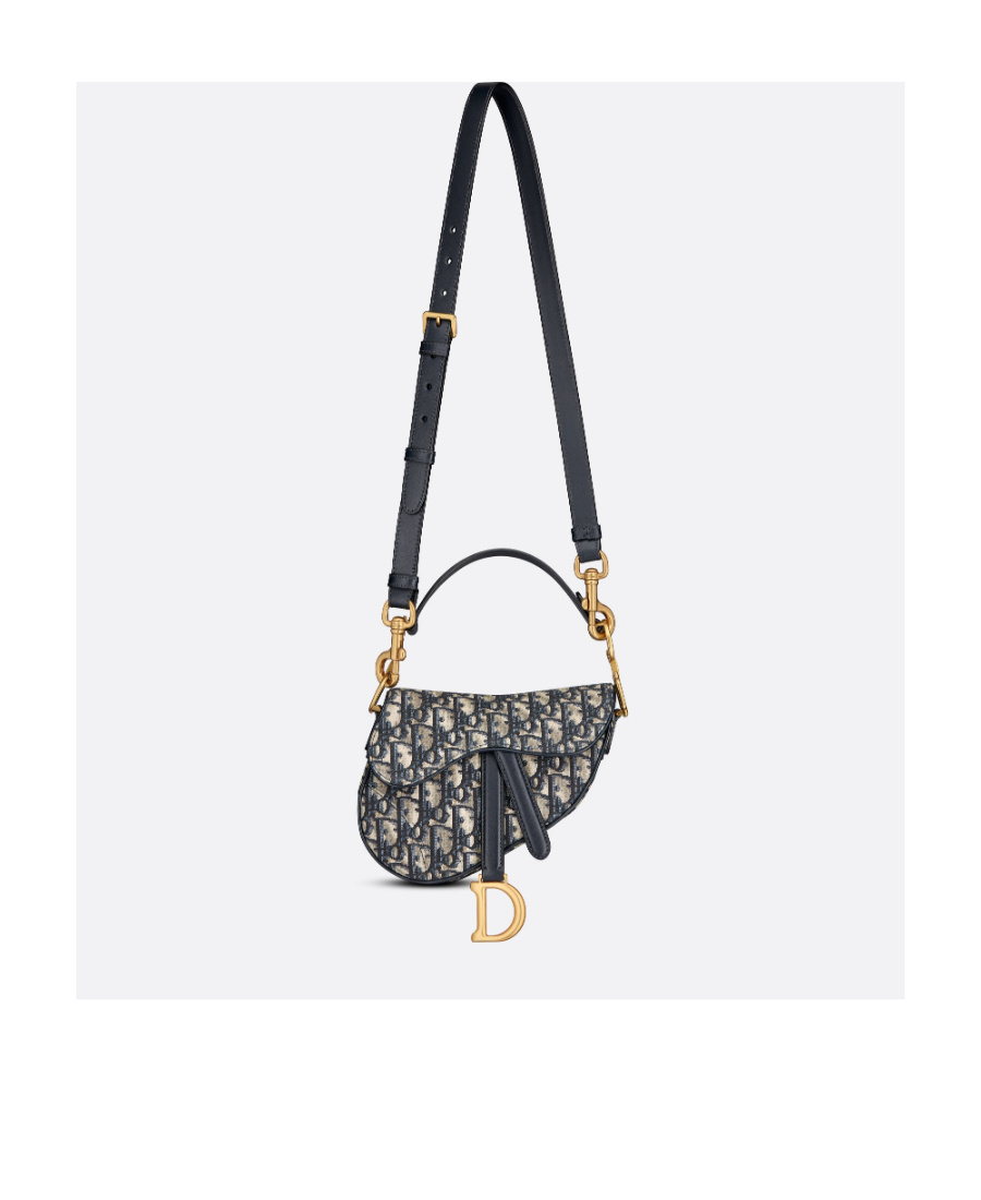 Dior Saddle Mini Shoulder Bag In Black