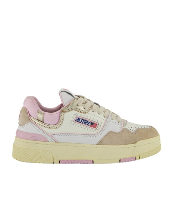 Autry Clc Low Retro-inspired Sneakers With Sole In Nude